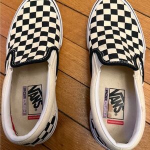 Vans Checkerboard Slip-On Shoes - Black & White - Men’s 6.5